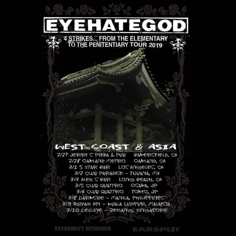 EYEHATEGOD Announces Second Leg Of 4 Strikes… From The Elementary To