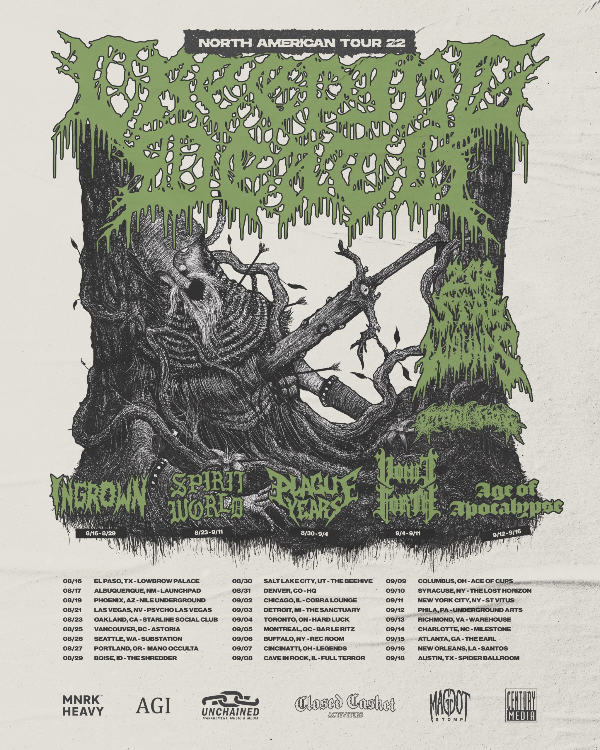 CREEPING DEATH Announces North American Headlining Tour With 200 Stab