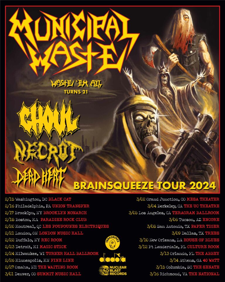 Ghoul, Necrot, And Dead Heat To Support Municipal Waste On Brainsqueeze